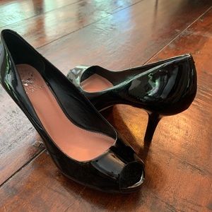 Patent Leather open-toe 3” heels